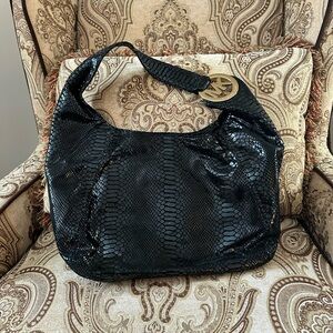 Michael Kors Black Snake Print Women's Bag